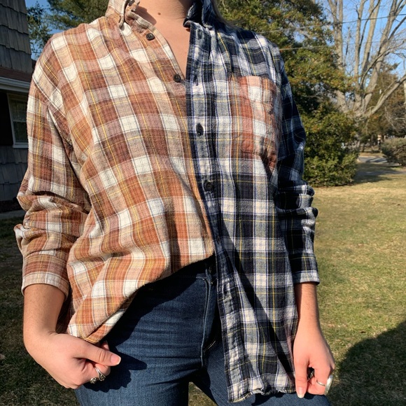 Hand-Bleached TieDye Flannel - Picture 2 of 6